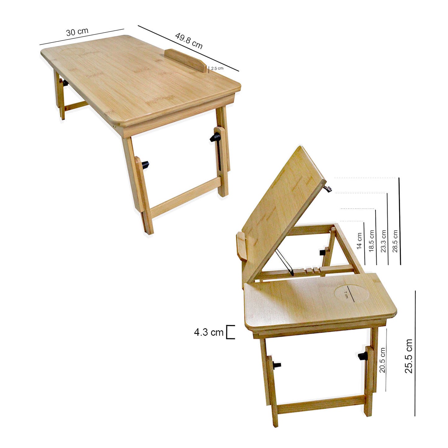 Mesa para laptop Bambú ajustable