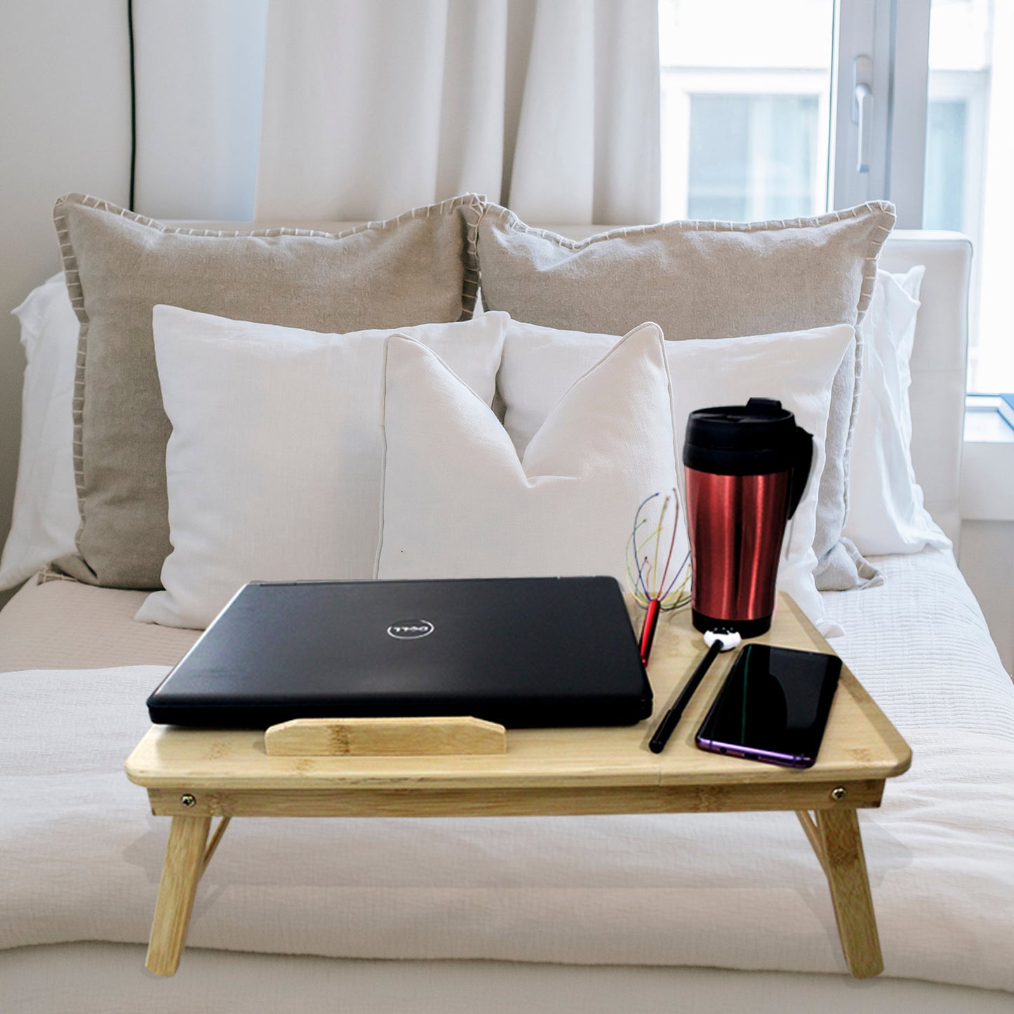 Mesa para laptop Bambú ajustable