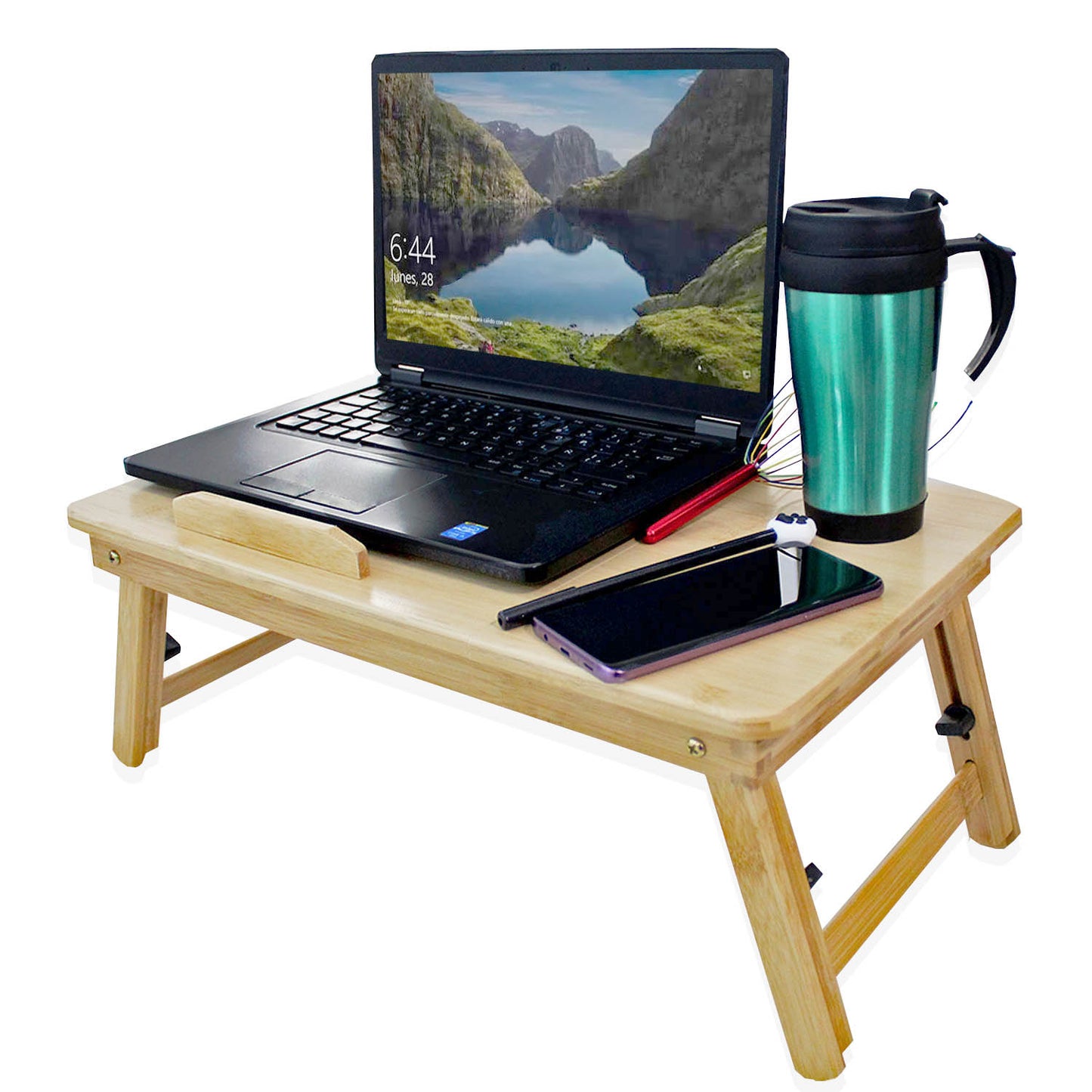Mesa para laptop Bambú ajustable