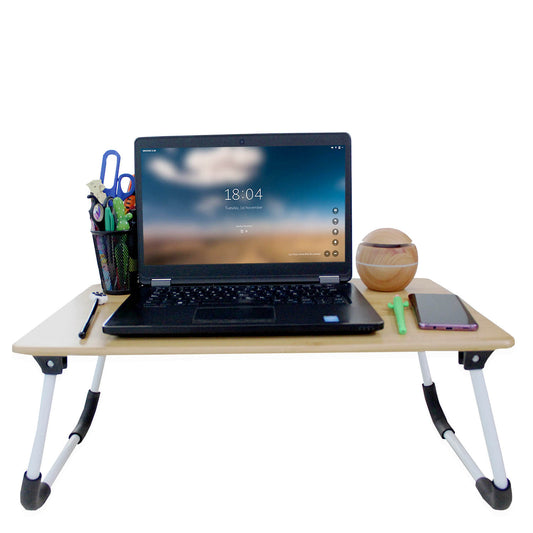 Mesa Soporte Para Laptop De Bambú, Resistente Mesa Cama