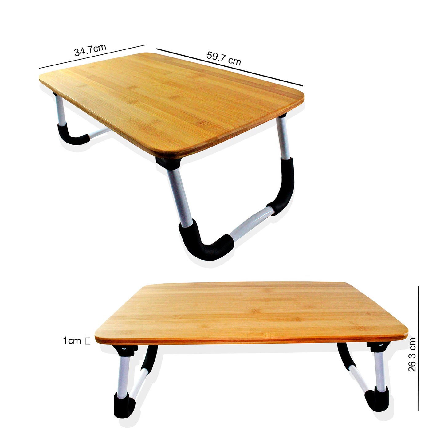 Mesa Soporte Para Laptop De Bambú, Resistente Mesa Cama