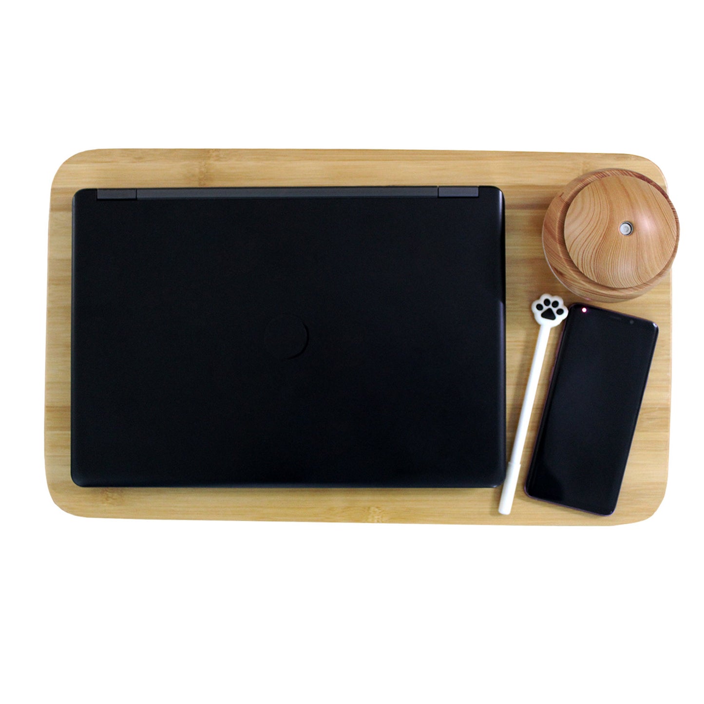 Mesa Soporte Para Laptop De Bambú, Resistente Mesa Cama Mediana