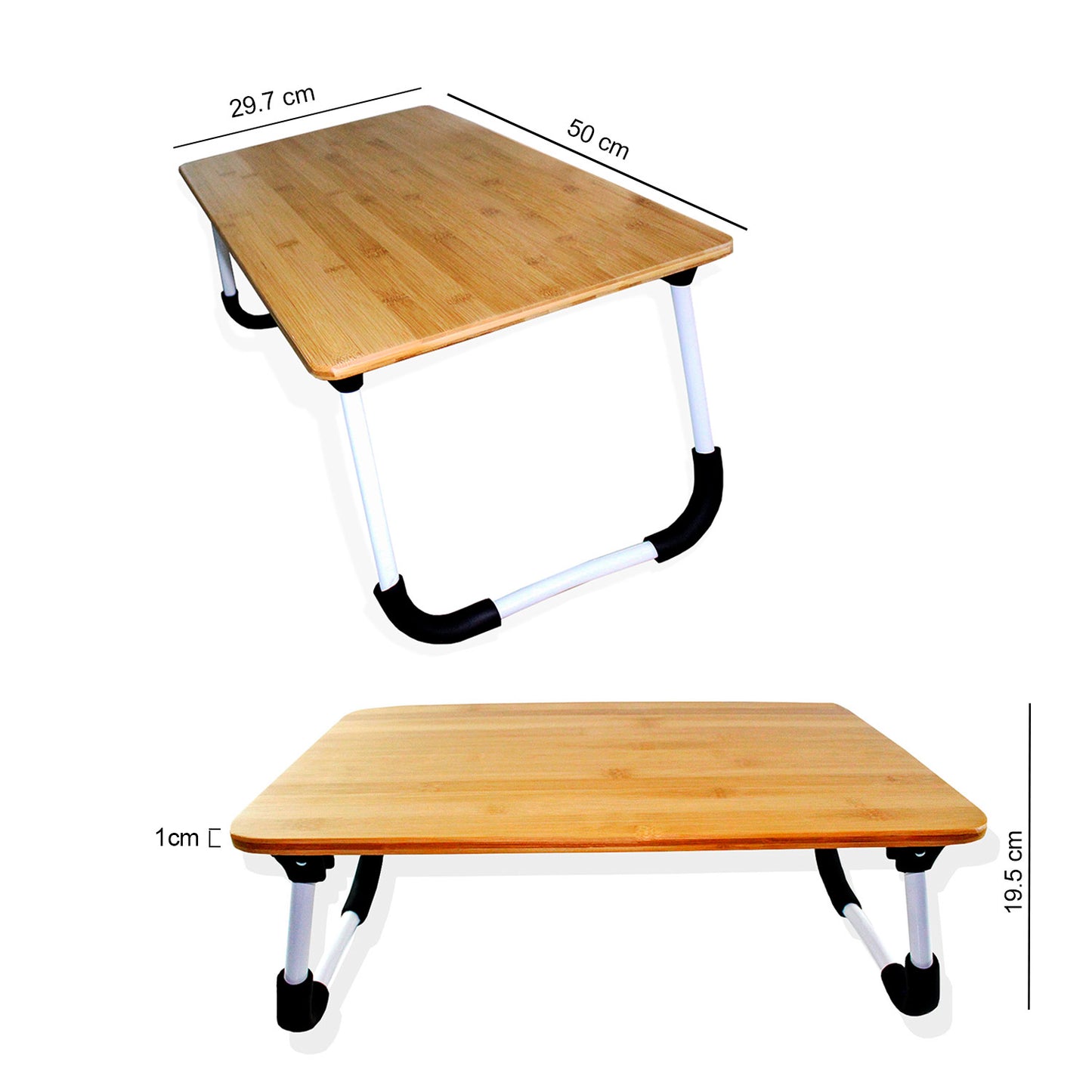 Mesa Soporte Para Laptop De Bambú, Resistente Mesa Cama Mediana