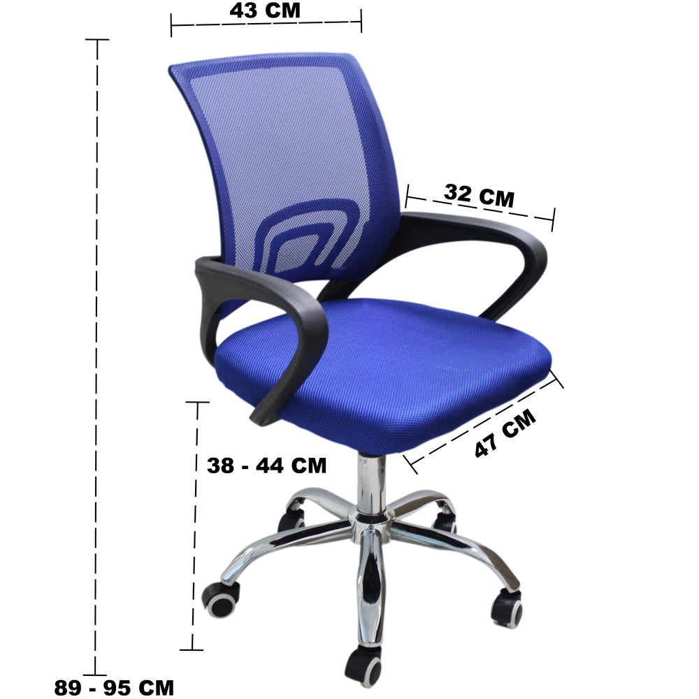 Silla Oficina Malla Azul