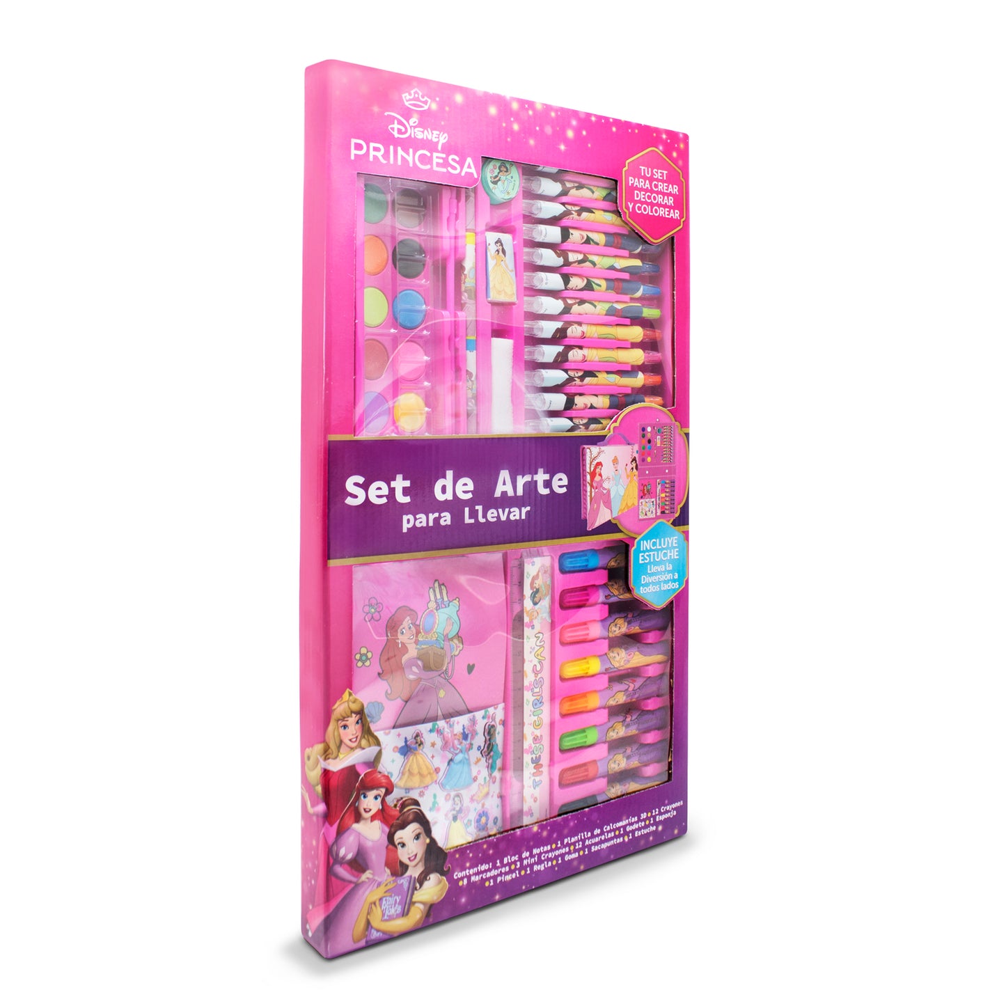 Set de Arte Infantil Princesas Disney con Estuche