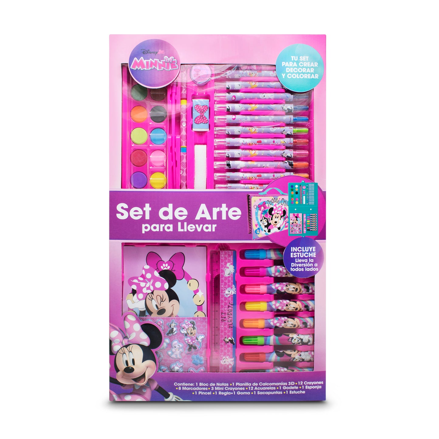 Set de Arte Infantil Minnie con Estuche