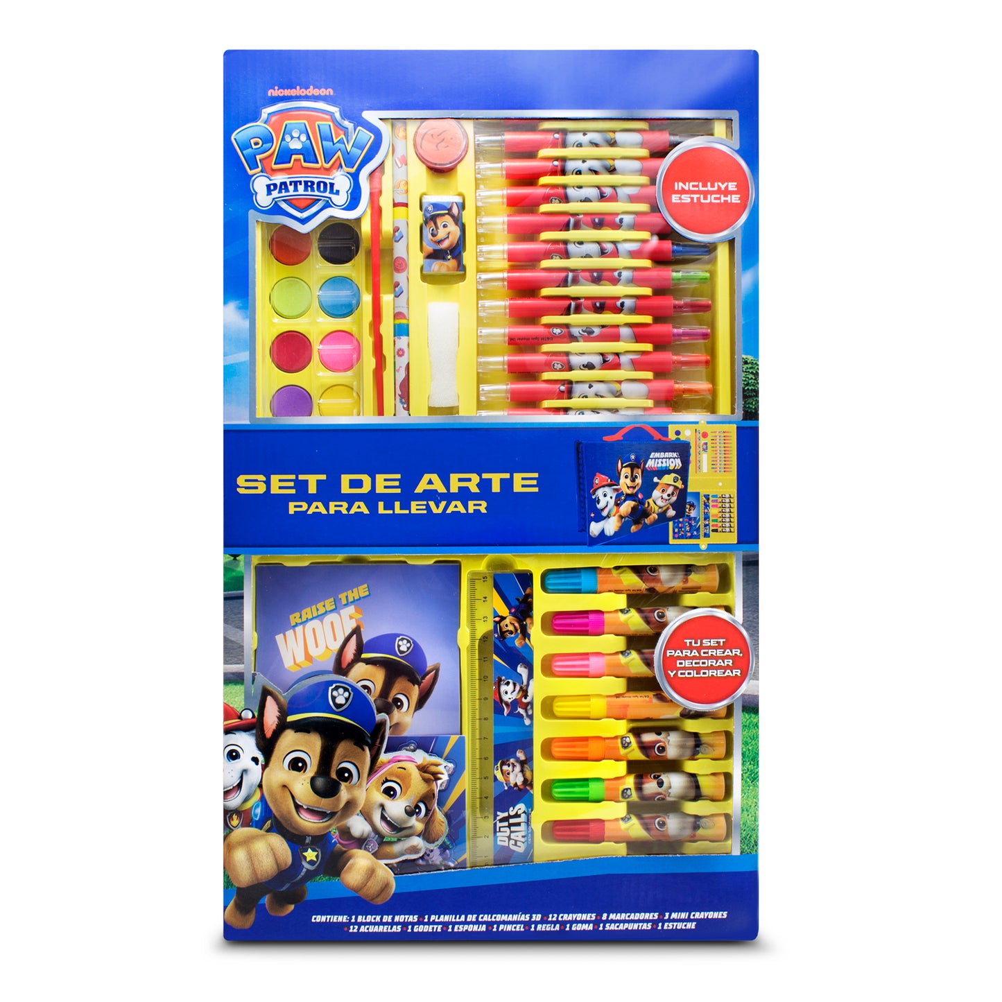 Set de Arte Infantil Paw Patrol con Estuche