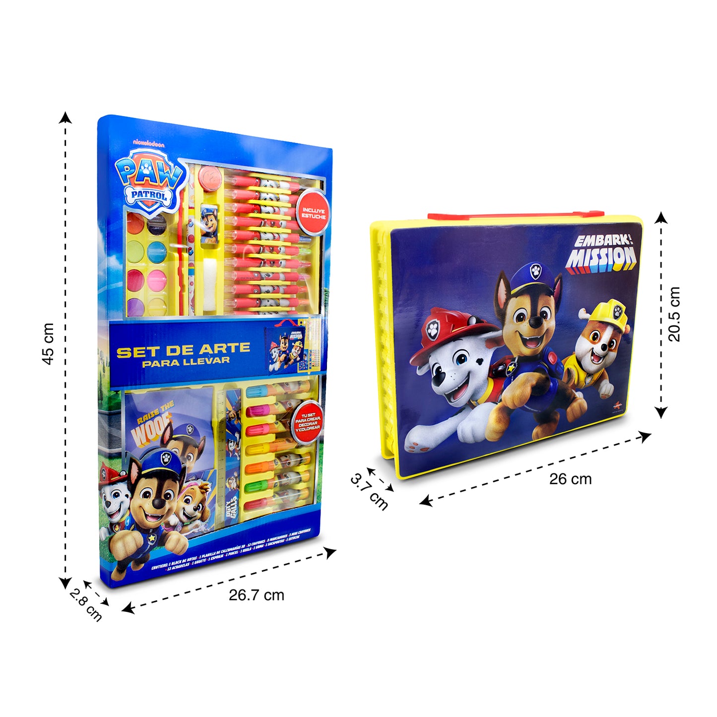 Set de Arte Infantil Paw Patrol con Estuche