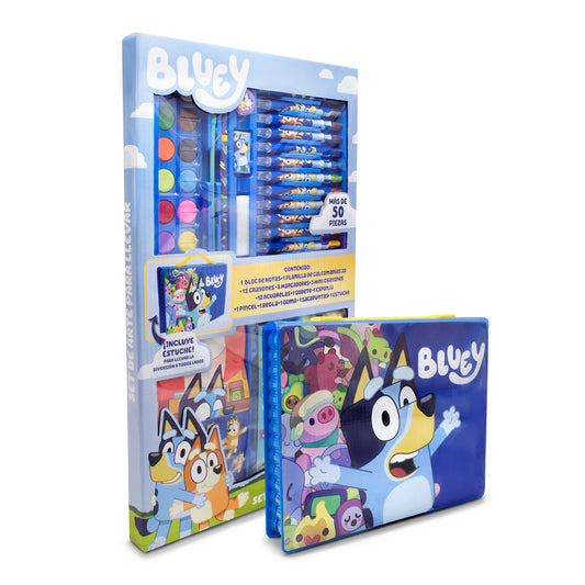 Set de Arte Infantil Bluey con Estuche