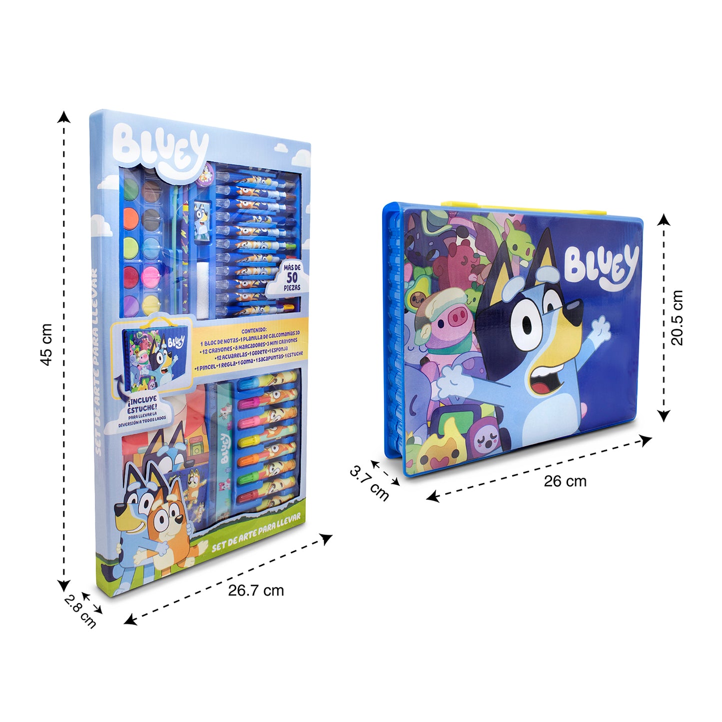 Set de Arte Infantil Bluey con Estuche