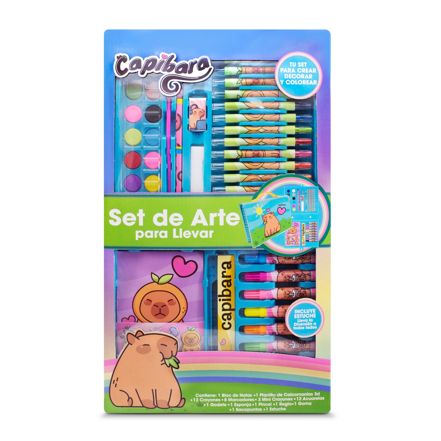 Set de Arte Infantil Capibara con Estuche