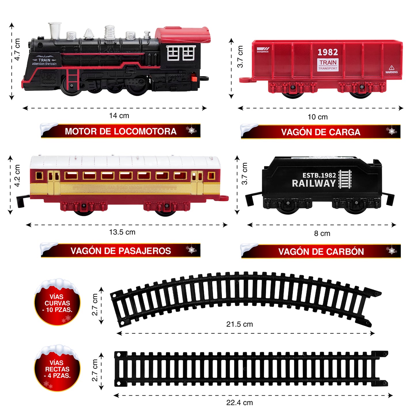 Tren de Juguete Eléctico Estilo Retro
