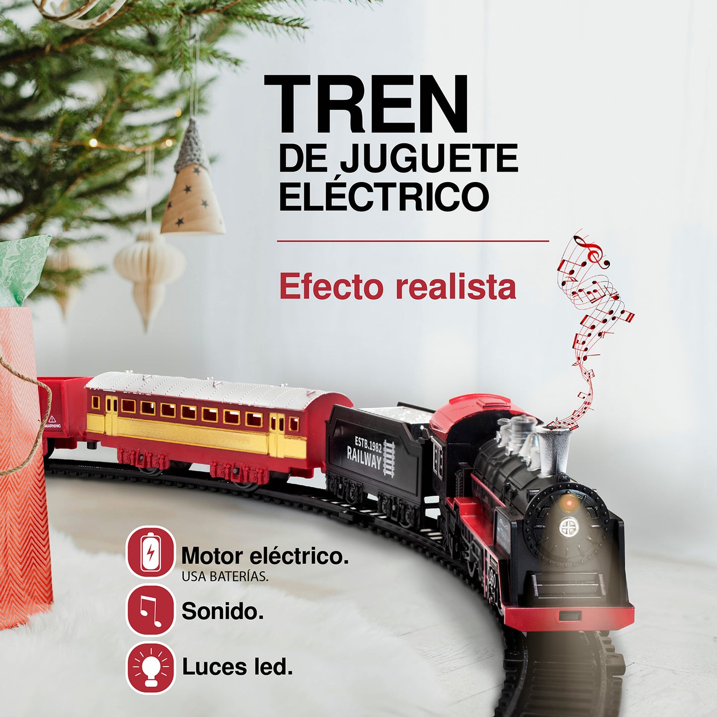 Tren de Juguete Eléctico Estilo Retro