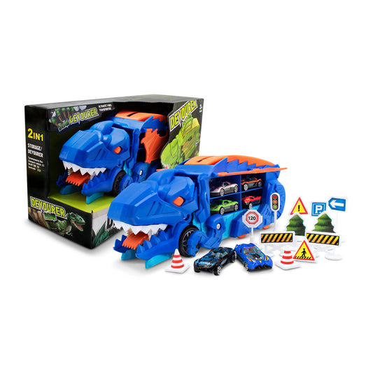 Pista de Carros Dinosaurio con 10 Autos