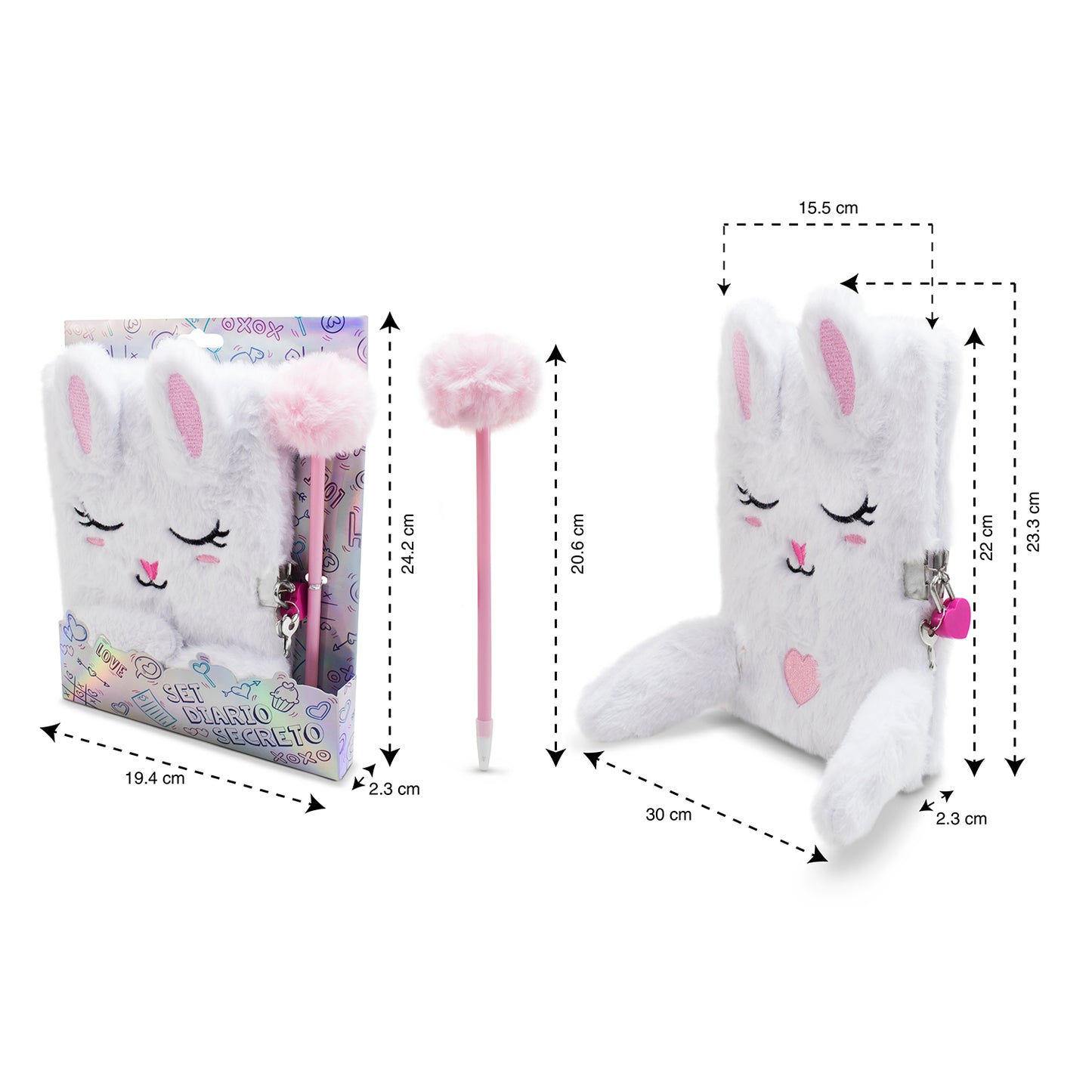 Diario Secreto Conejo de Peluche