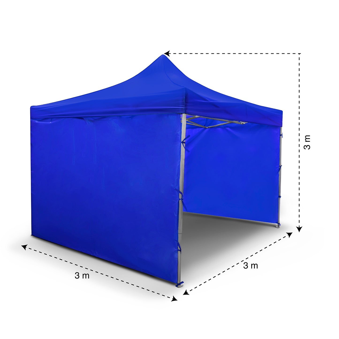 Toldo 3x3 Con Paredes Plegable Carpa Reforzada Azul