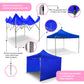Toldo 3x3 Con Paredes Plegable Carpa Reforzada Azul
