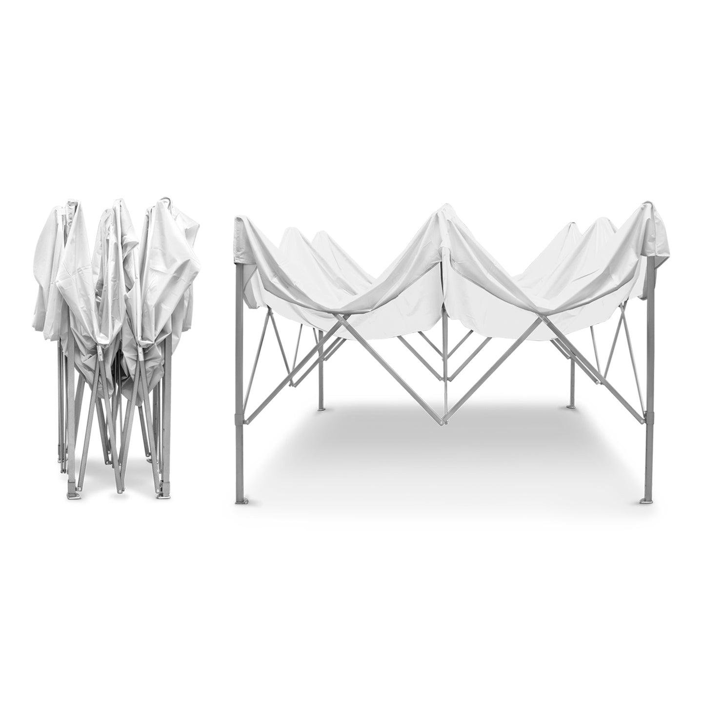 Toldo 3x3 Con Paredes Plegable Carpa Reforzada Blanco