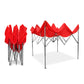 Toldo 3x3 Con Paredes Plegable Carpa Reforzada Rojo