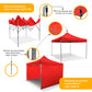 Toldo 3x3 Con Paredes Plegable Carpa Reforzada Rojo