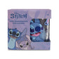 Taza Transparente Stitch con Llavero