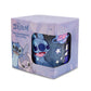 Taza Transparente Stitch con Llavero