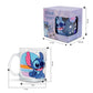 Taza Transparente Stitch con Llavero