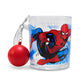 Taza Transparente Spiderman Marvel con Llavero