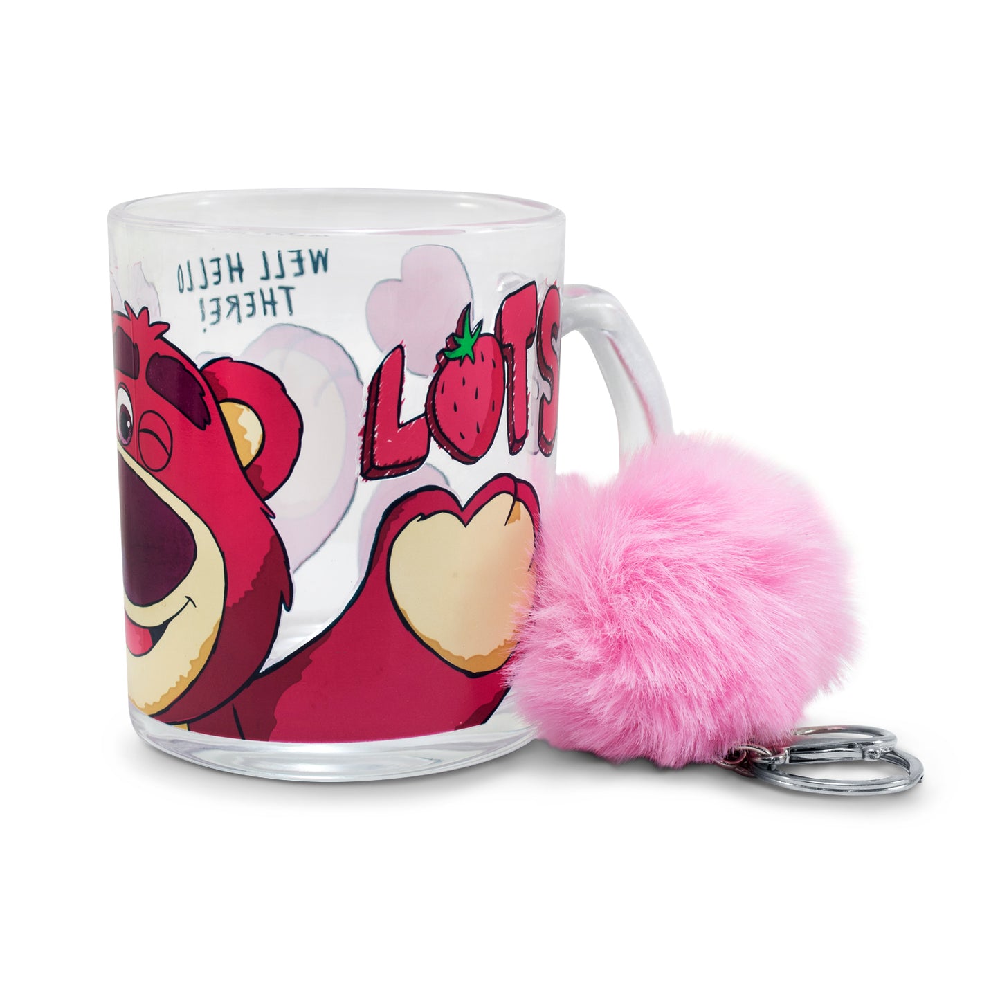 Taza Transparente Lotso Toy Story Disney con Llavero