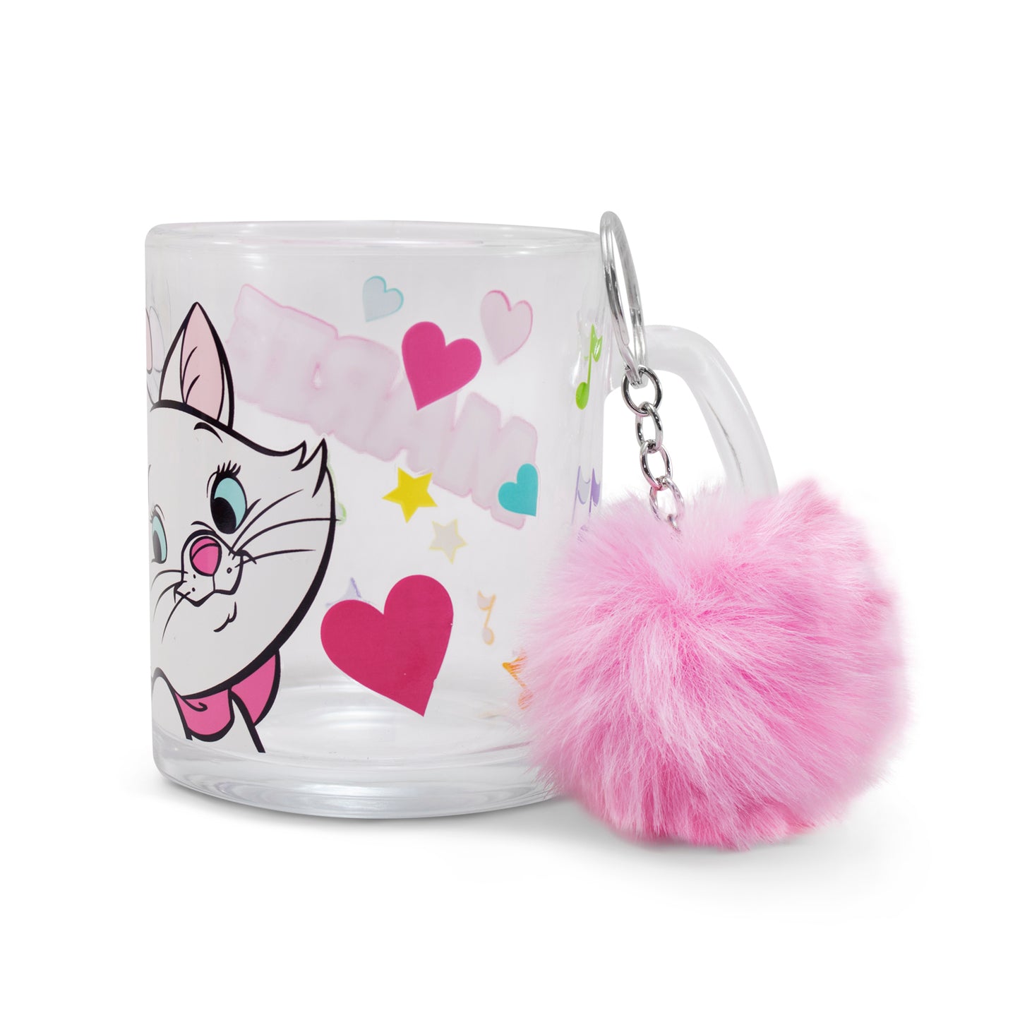 Taza Transparente Aristogatos Disney con Llavero