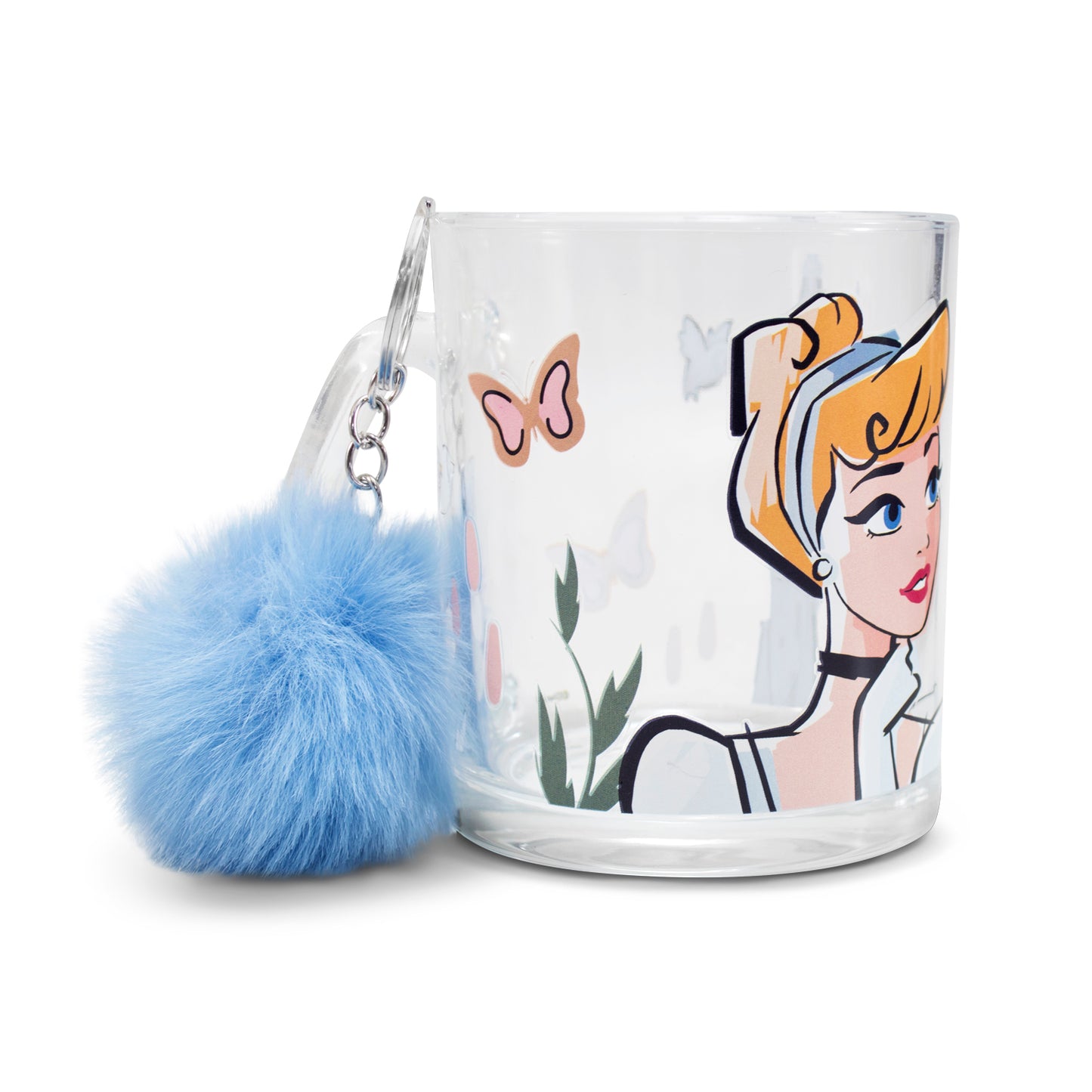 Taza Transparente Disney Cenicienta con Llavero