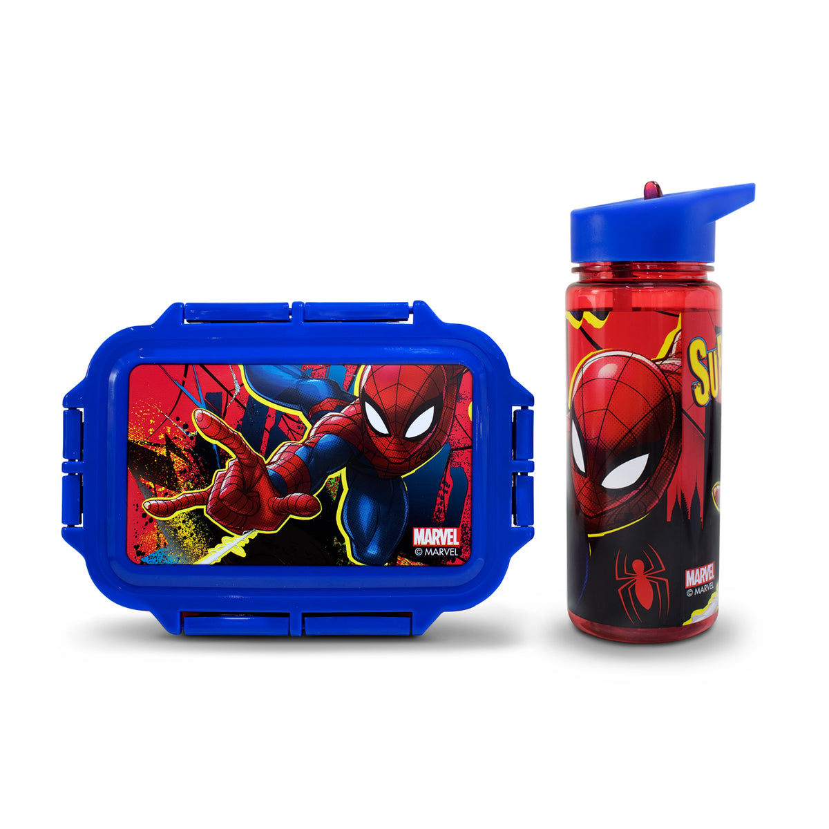 Lonchera Infantil Escolar Marvel Spiderman Con Botella Y Recipiente