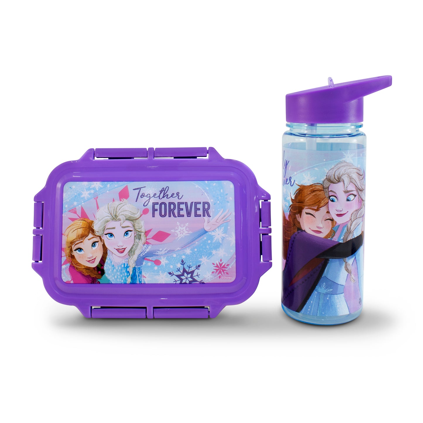 Lonchera Infantil Escolar Frozen Con Botella Y Recipiente