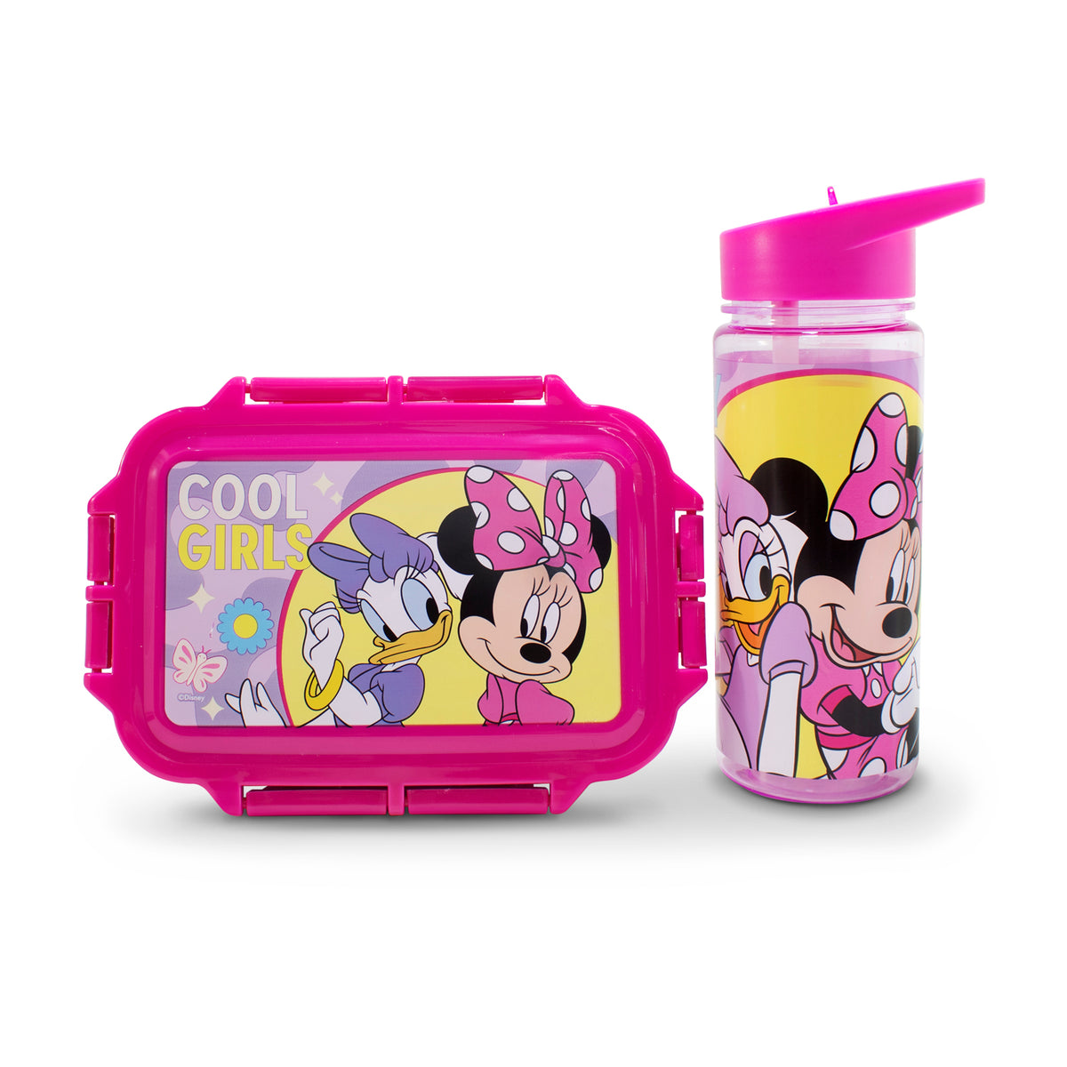 Lonchera Infantil Escolar Minnie Mouse Con Botella Y Recipiente
