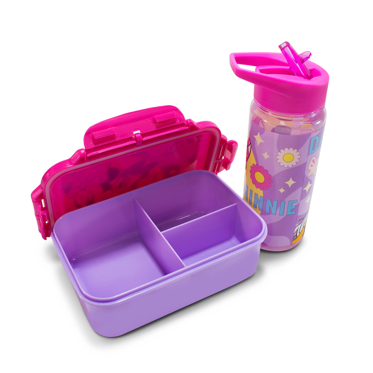 Lonchera Infantil Escolar Minnie Mouse Con Botella Y Recipiente
