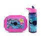 Lonchera Infantil Escolar Stitch Con Botella Y Recipiente