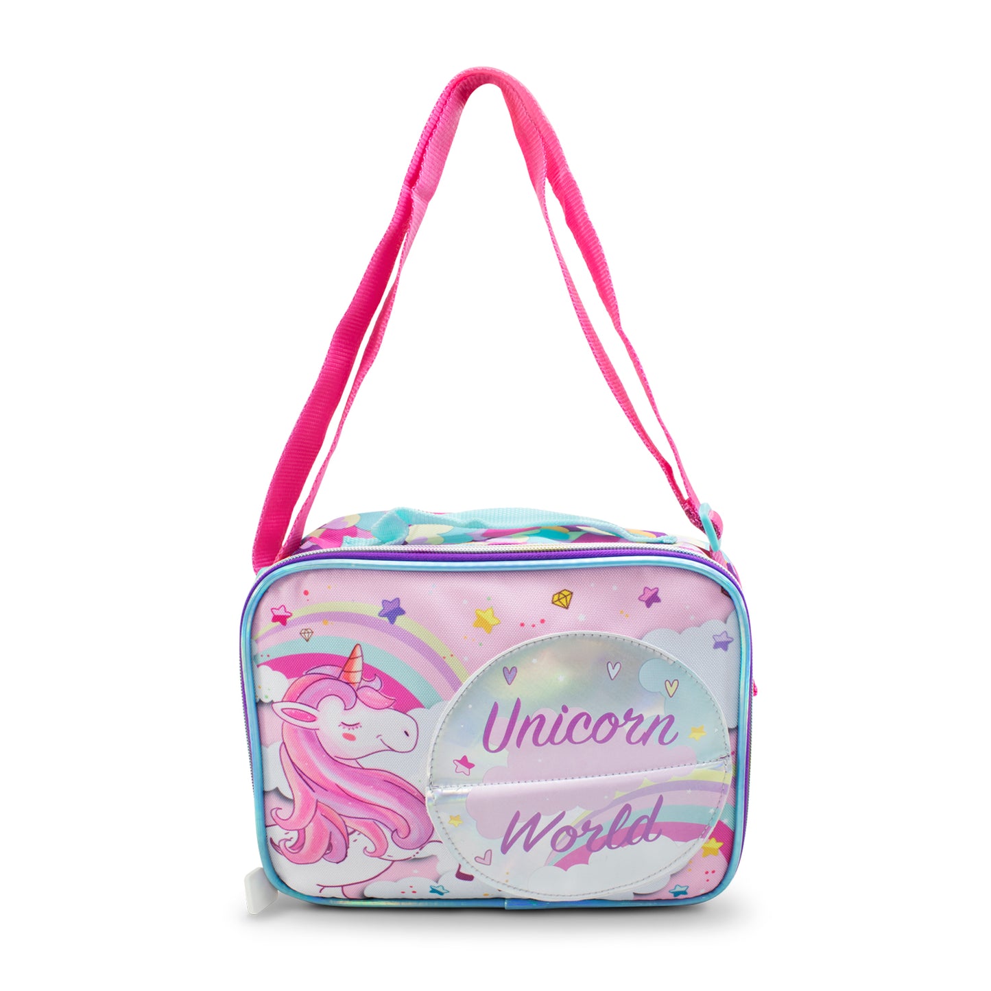 Lonchera térmica rectangular con diseño de Unicornio