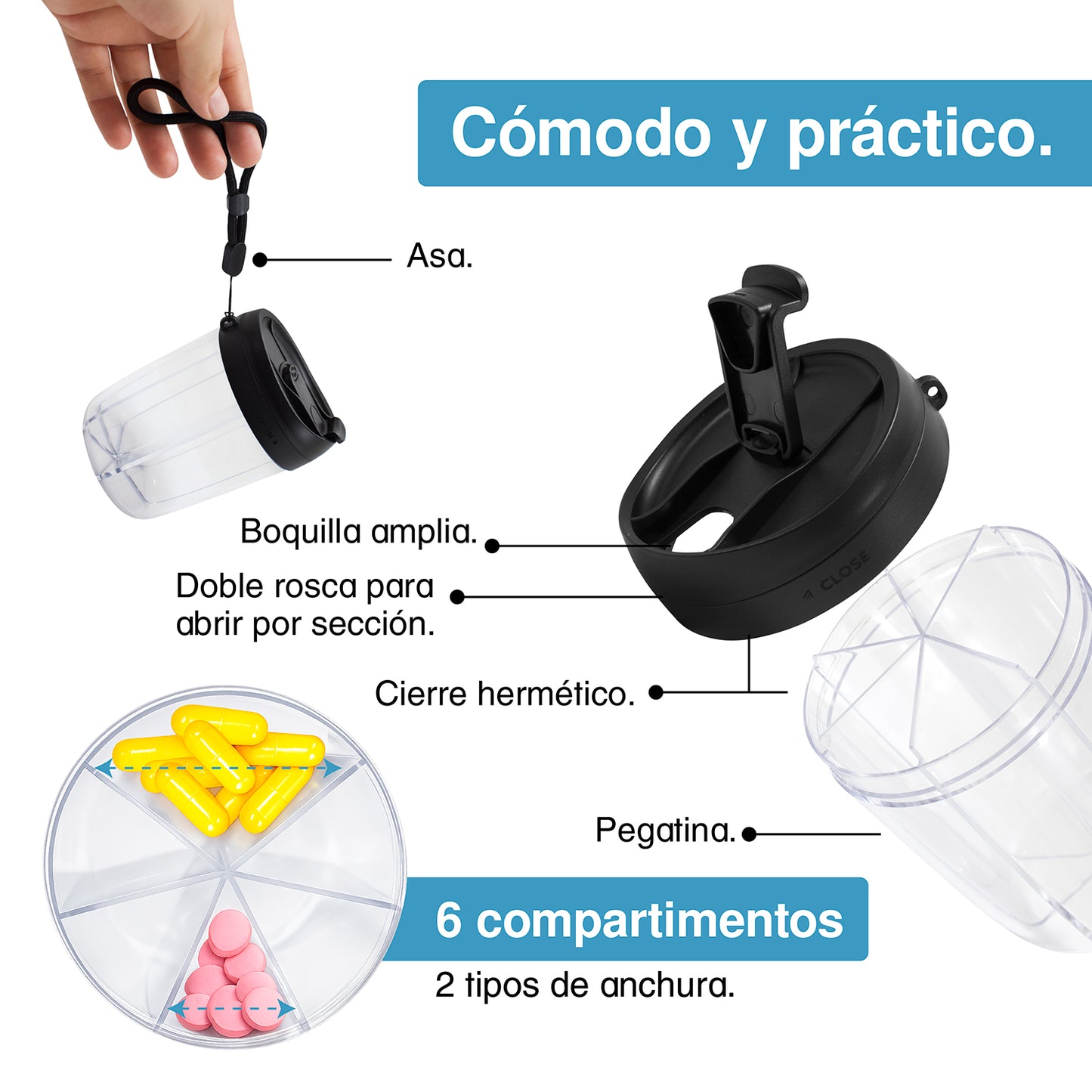 Pastillero Portátil