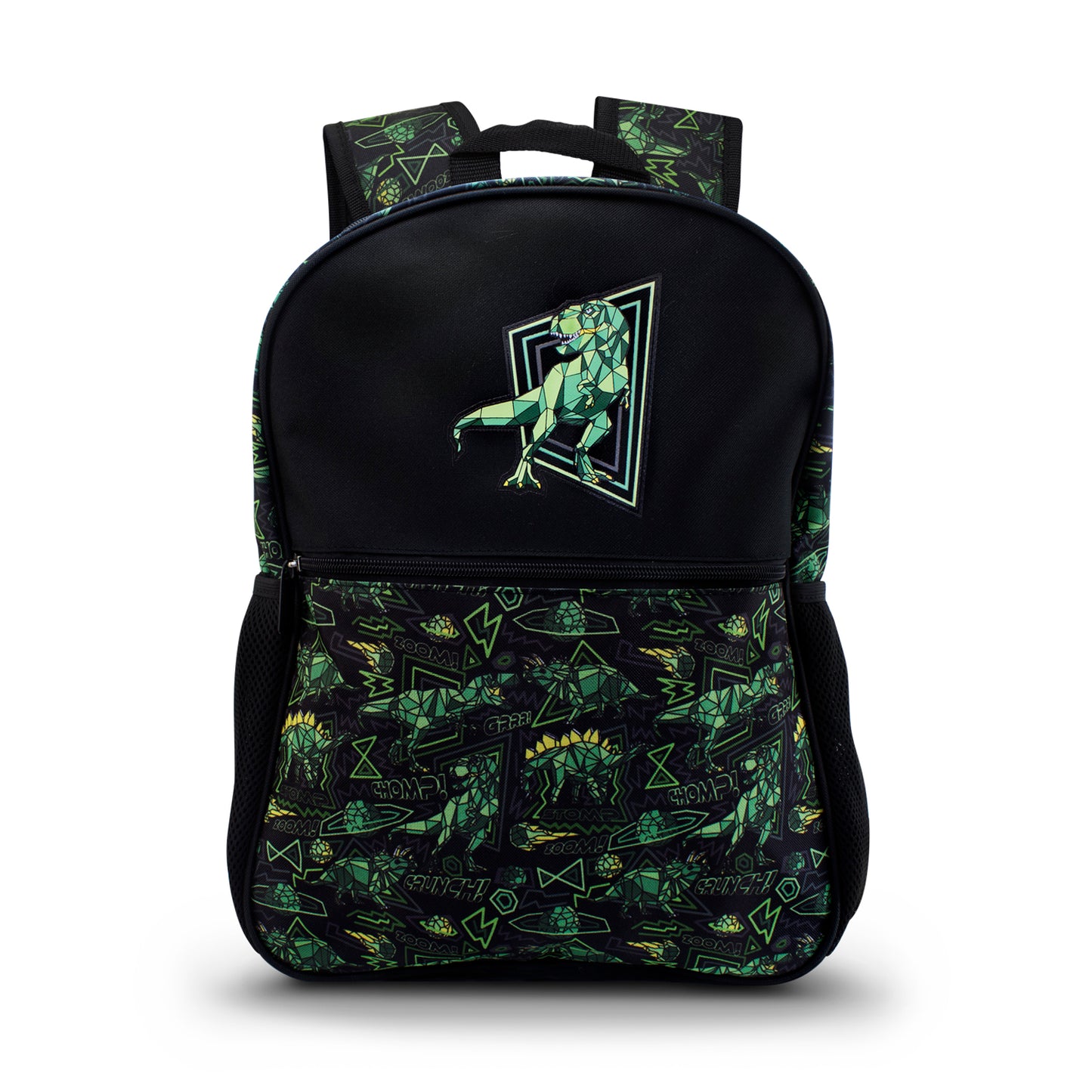 Mochila Escolar Negra Dinosaurios