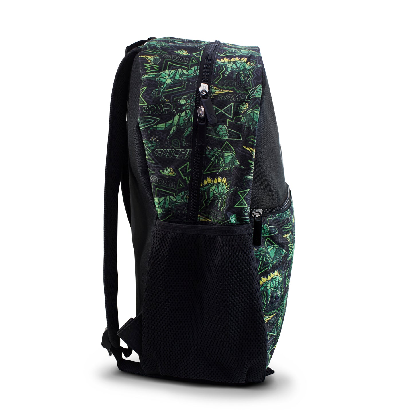 Mochila Escolar Negra Dinosaurios