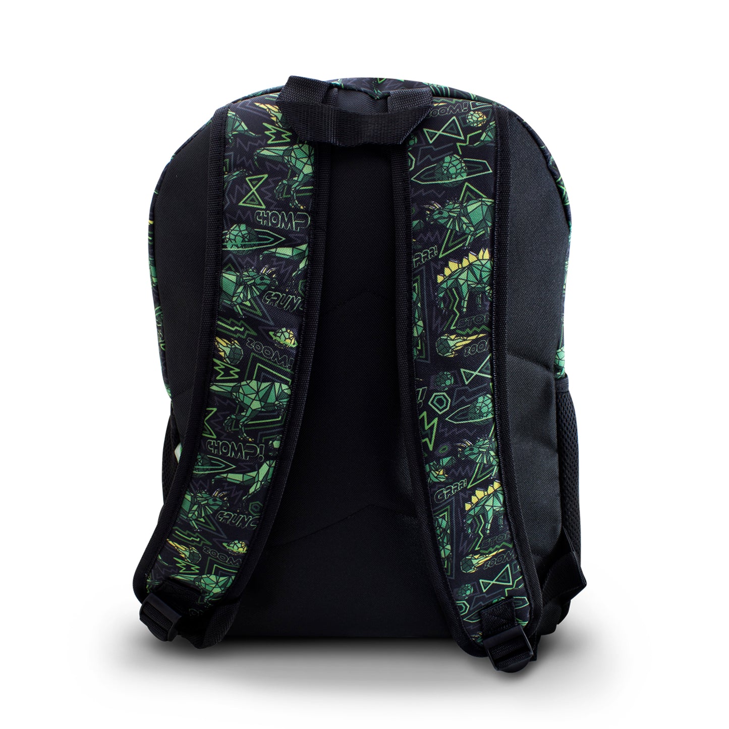 Mochila Escolar Negra Dinosaurios