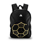 Mochila Escolar Negra Balón De Fútbol