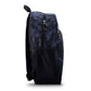 Mochila Escolar Negra Azul Balon Fútbol