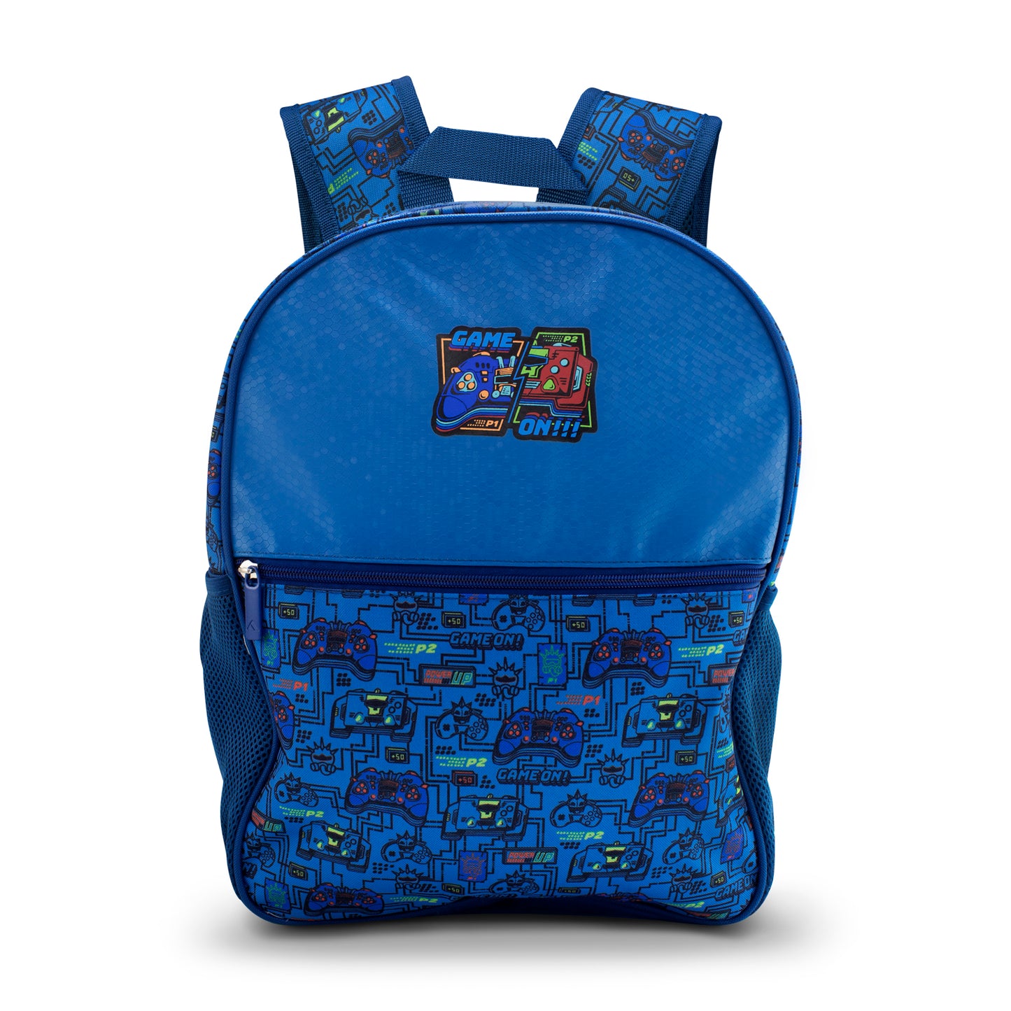 Mochila Escolar Azul Gamer Videojuegos