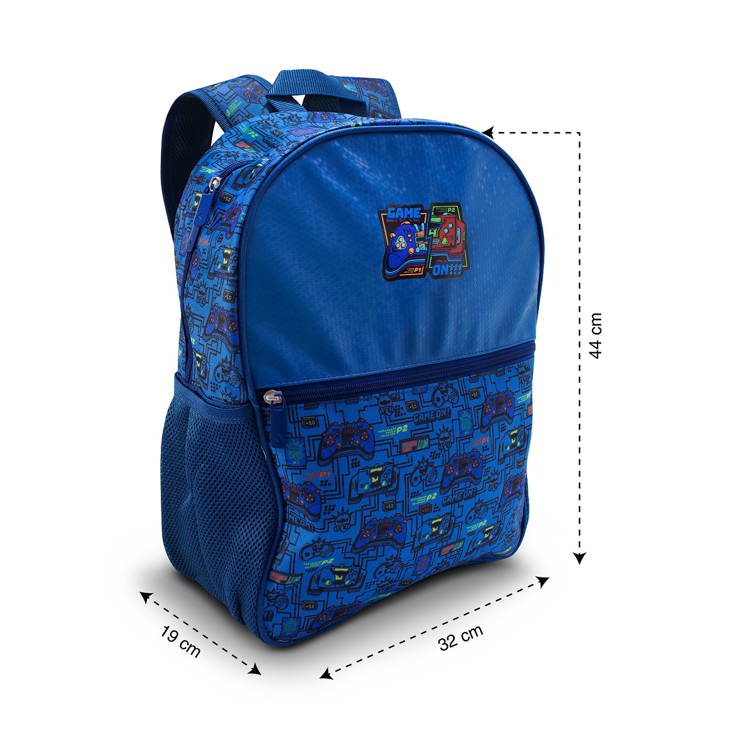Mochila Escolar Azul Gamer Videojuegos