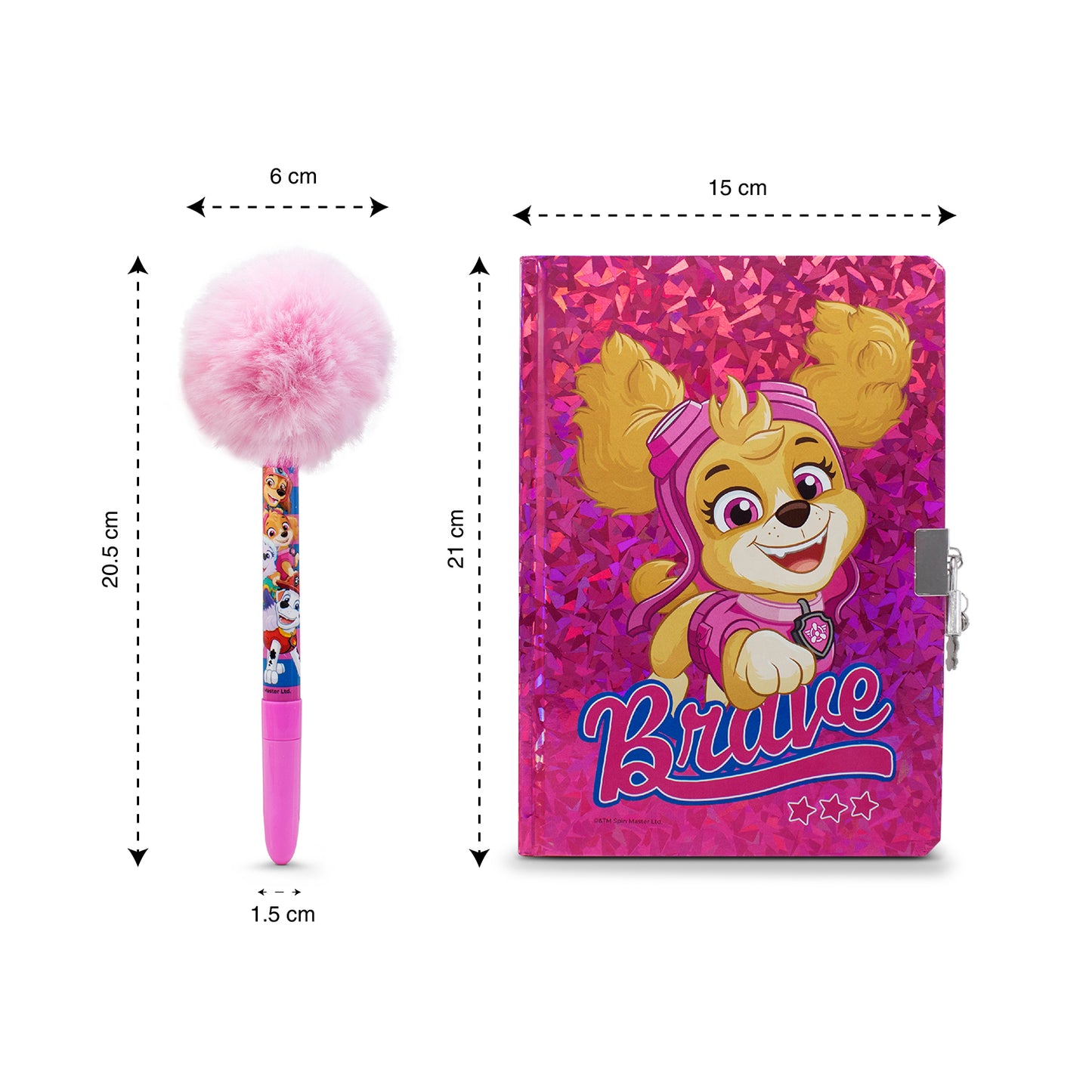 Diario Libreta Pasta Dura con Pluma Paw Patrol Skye