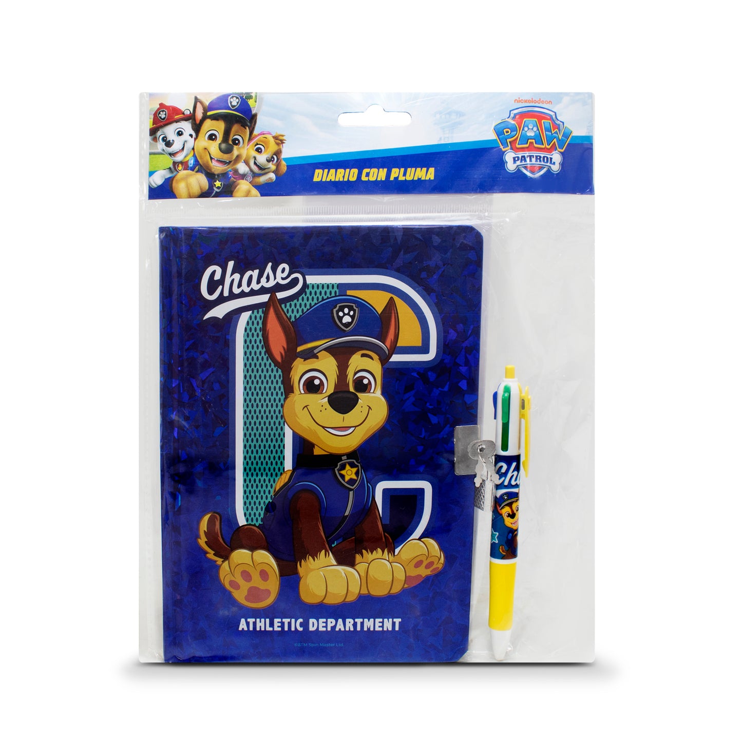 Diario Libreta Pasta Dura con Pluma Paw Patrol Chase
