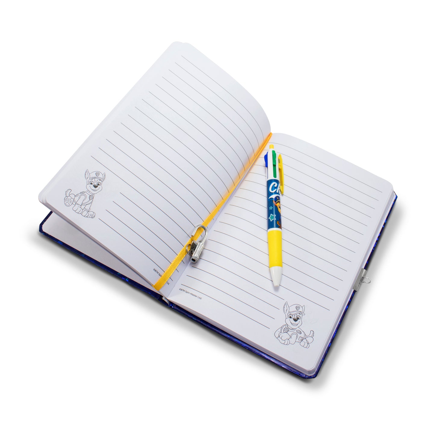 Diario Libreta Pasta Dura con Pluma Paw Patrol Chase