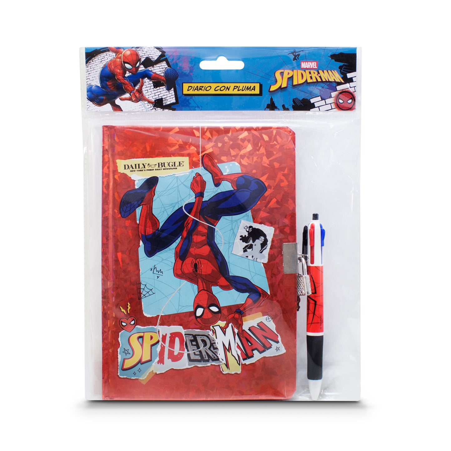 Diario Libreta Pasta Dura con Pluma Marvel Spiderman