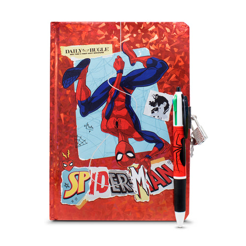 Diario Libreta Pasta Dura con Pluma Marvel Spiderman